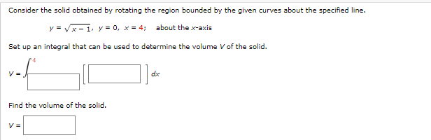 Solved Consider the solid obtained by rotating the region | Chegg.com