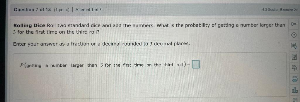 probability - Rolling $2$ dice: NOT using $36$ as the base