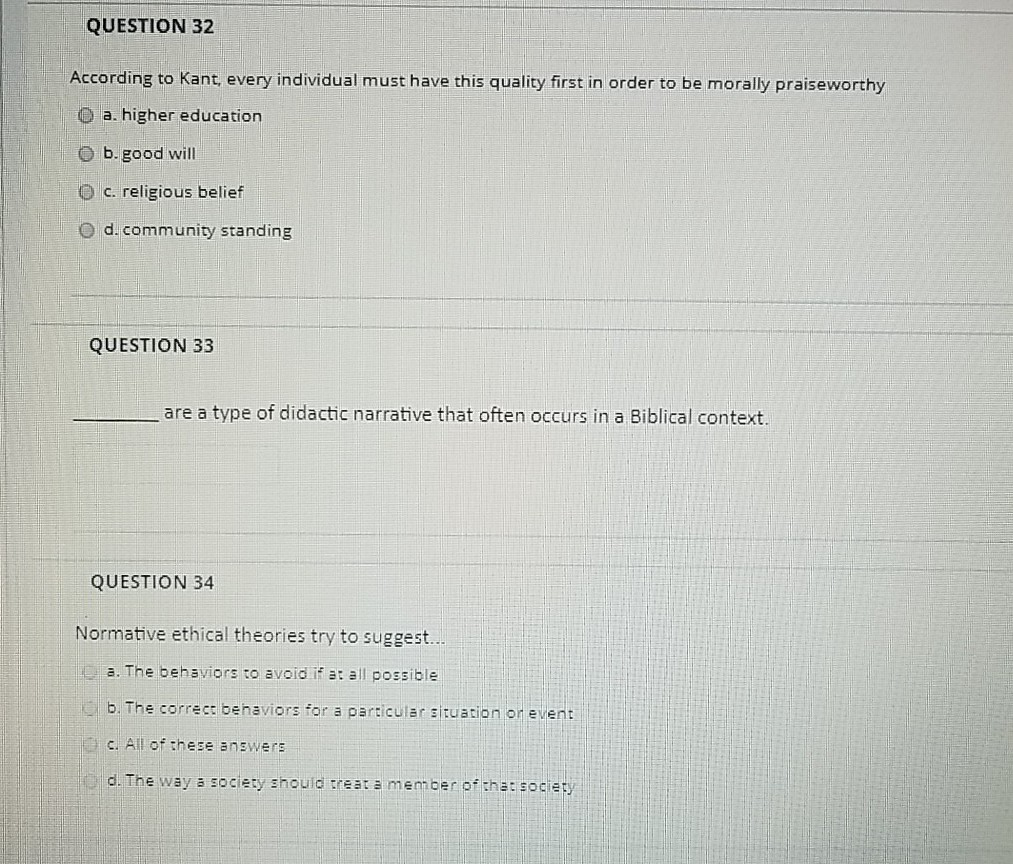 Solved QUESTION 32 According to Kant, every individual must | Chegg.com