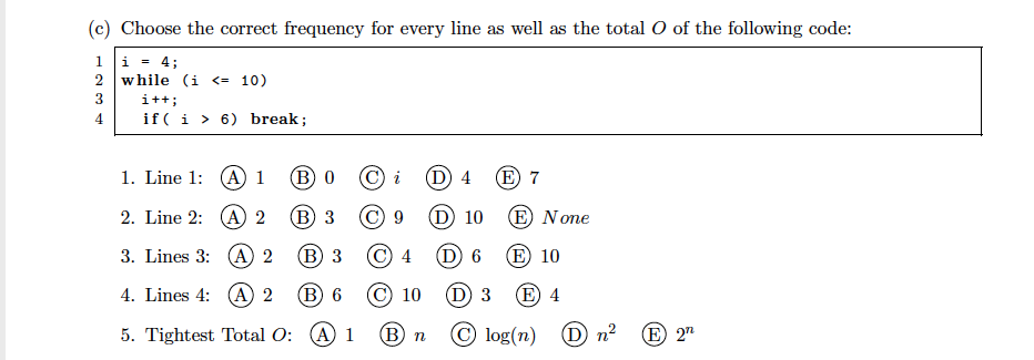 Solved (c) Choose the correct frequency for every line as