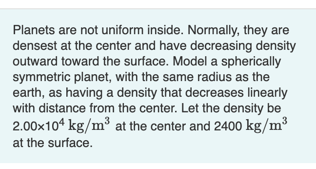 Solved What is the acceleration due to gravity at the | Chegg.com