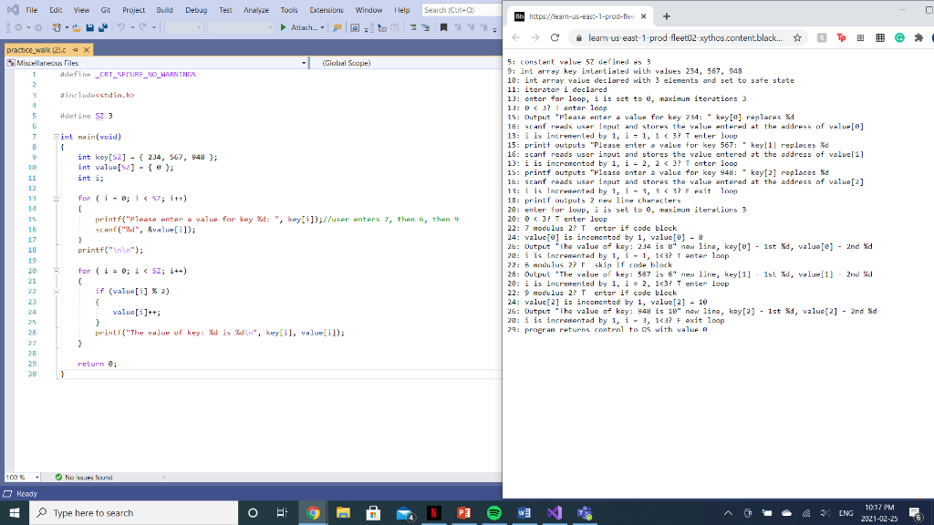 Solved Write a C program walkthrough of this, below is an | Chegg.com