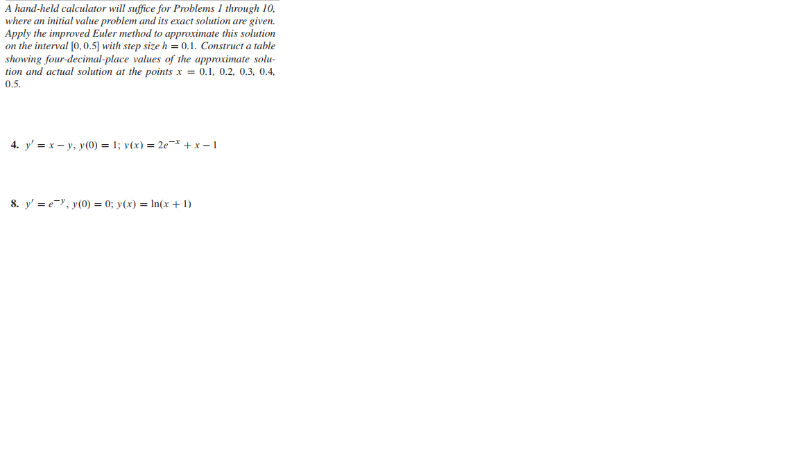 Solved A hand-held calculator will suffice for Problems 1 | Chegg.com