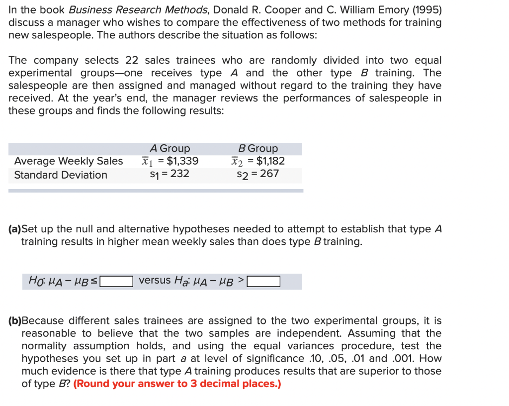 In the book Business Research Methods, Donald R. | Chegg.com