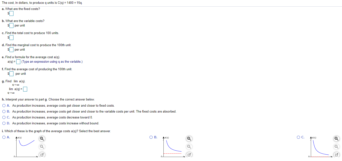 Solved The Cost In Dollars To Produce Q Units Is C Q Chegg Com