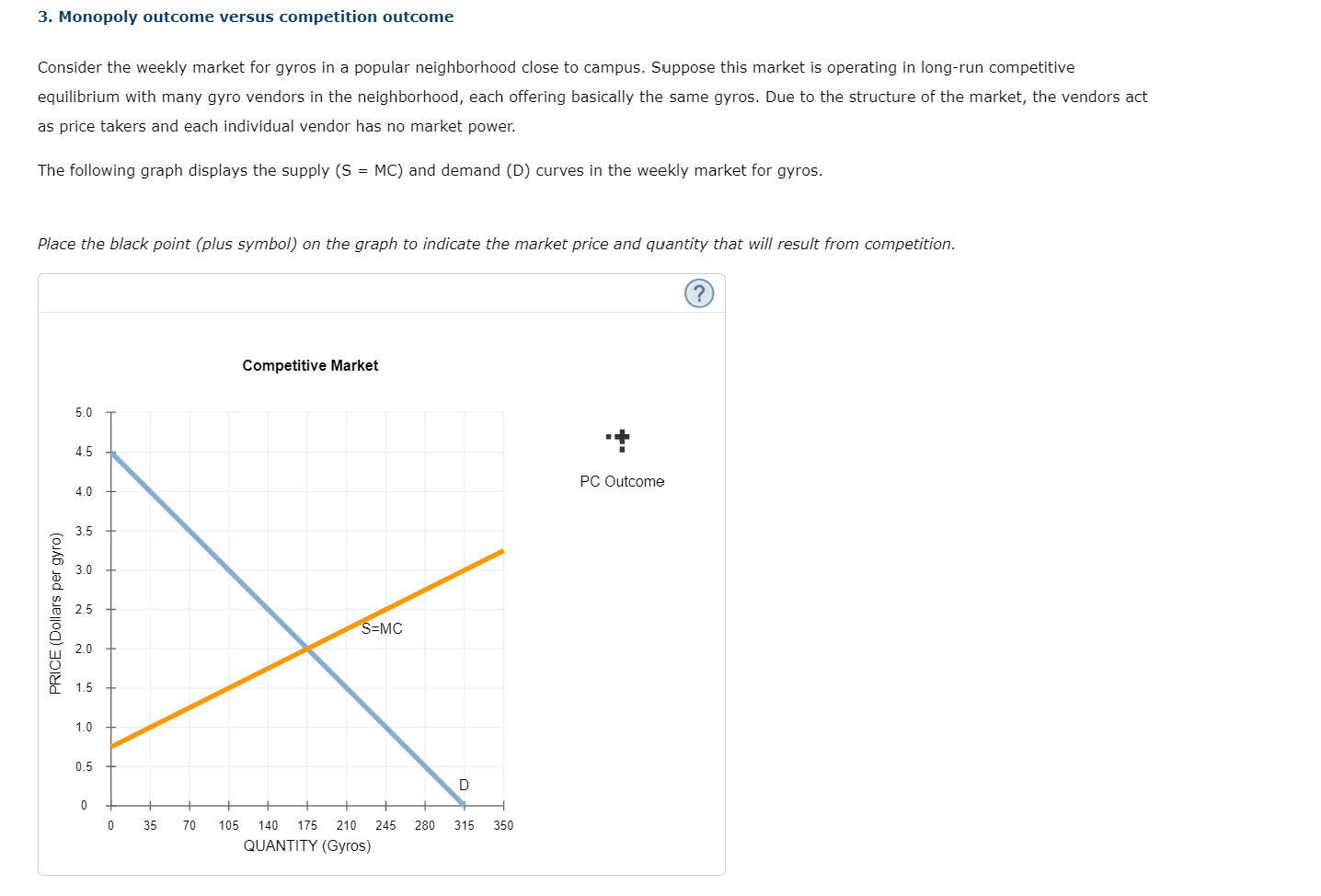 Solved 3. Monopoly outcome versus competition outcome | Chegg.com