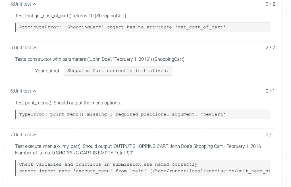 Solved 7.26 LAB*: Program: Online shopping cart (Part 2) | Chegg.com