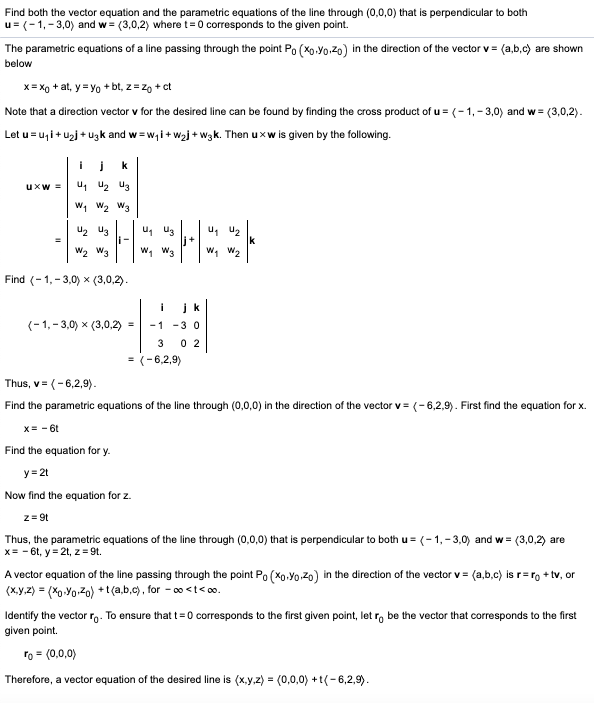 Solved 10 Find Both The Vector Equation And The Parametr Chegg Com