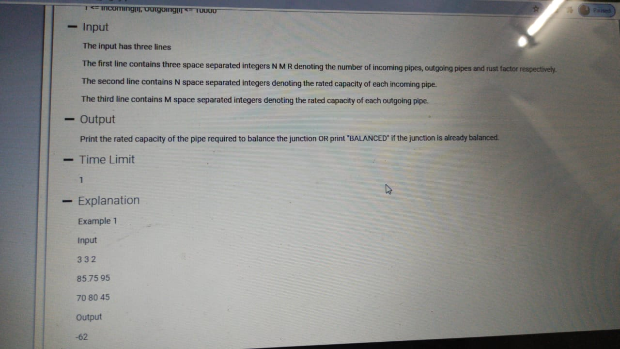 Pipe Problem Java Program Solved Pipe Junction ONLINE EDITOR (A) Problem Description A | Chegg.com