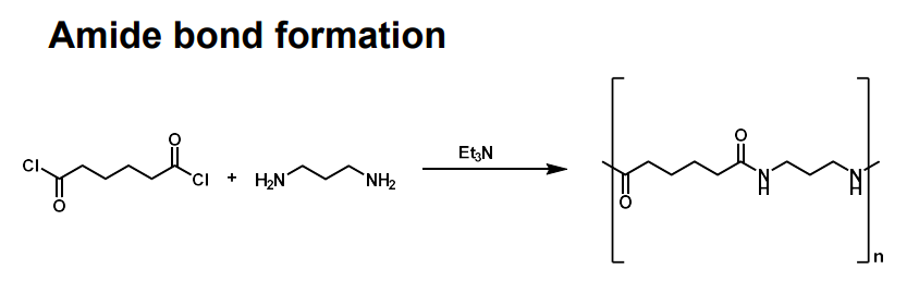 Solved Amide bond formation Et3N CI CI + H2N NH2 | Chegg.com