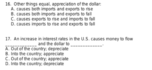 solved-16-other-things-equal-appreciation-of-the-dollar-chegg