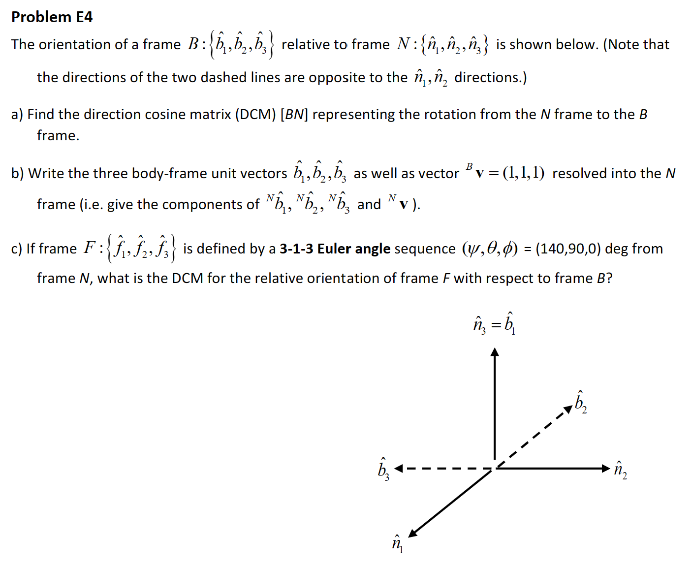 Solved The Orientation Of A Frame B:{b^1,b^2,b^3} Relative | Chegg.com