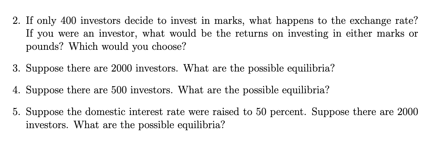 Solved 2 Currency Crisis Model Consider The Full-information | Chegg.com