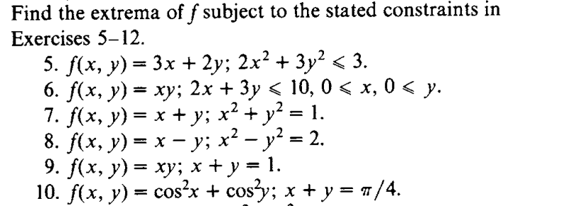 Solved Find the extrema of f subject to the stated | Chegg.com