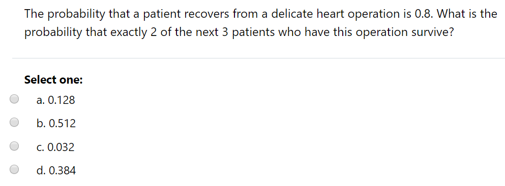 Solved The Probability That A Patient Recovers From A | Chegg.com