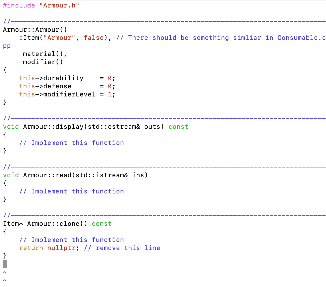 Solved Please complete this in C++ (following the below | Chegg.com