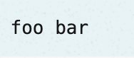 foo bar
