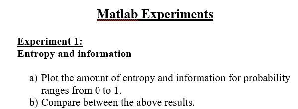 matlab experiment