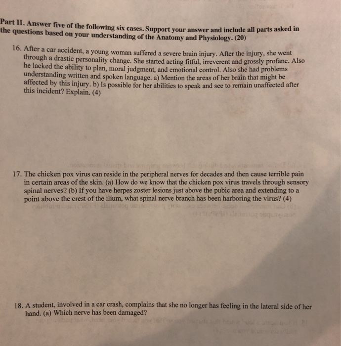 Solved Part II. Answer five of the following six cases. | Chegg.com