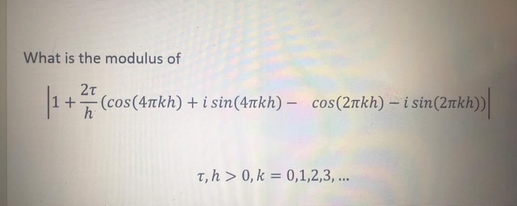 Solved What is the modulus of | Chegg.com