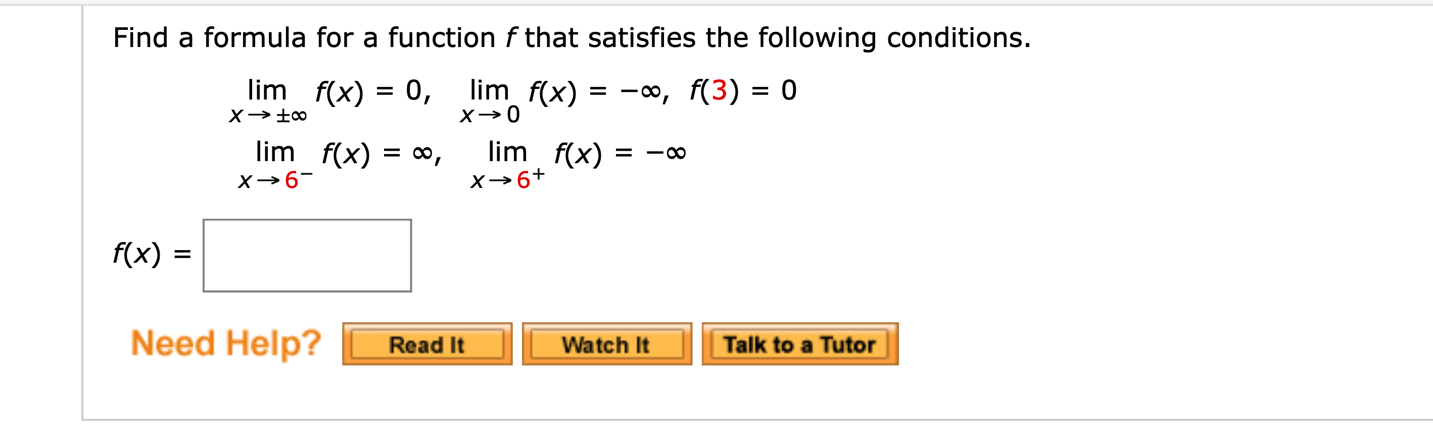 Solved Find A Formula For A Function F That Satisfies The Chegg Com