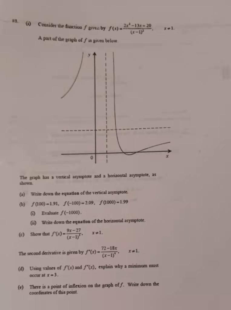 Solved 8 © Consider the function giveaby (1) - 28-13r+ 20 | Chegg.com