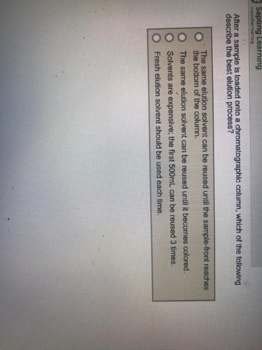 Solved Why is TLC typically performed before column