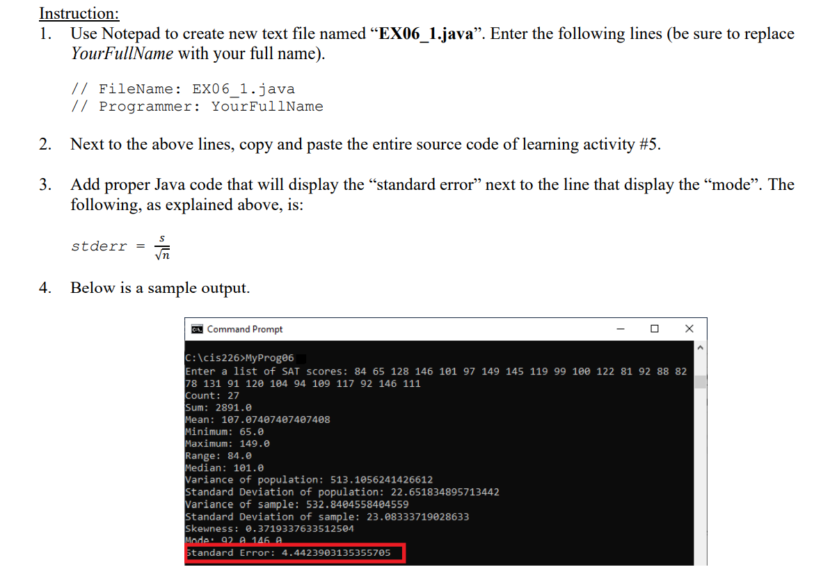 Solved Previous Java Code to build off of: import | Chegg.com