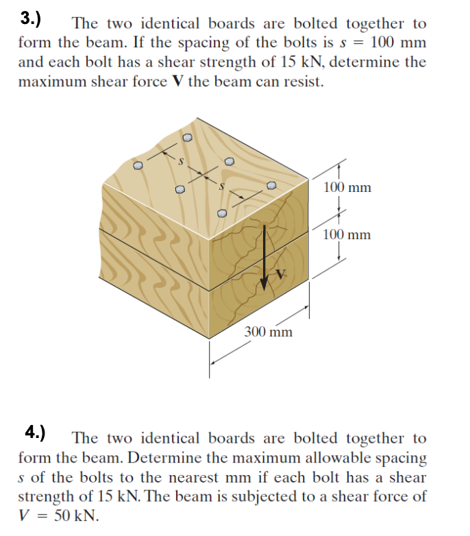 Solved 3.) The two identical boards are bolted together to