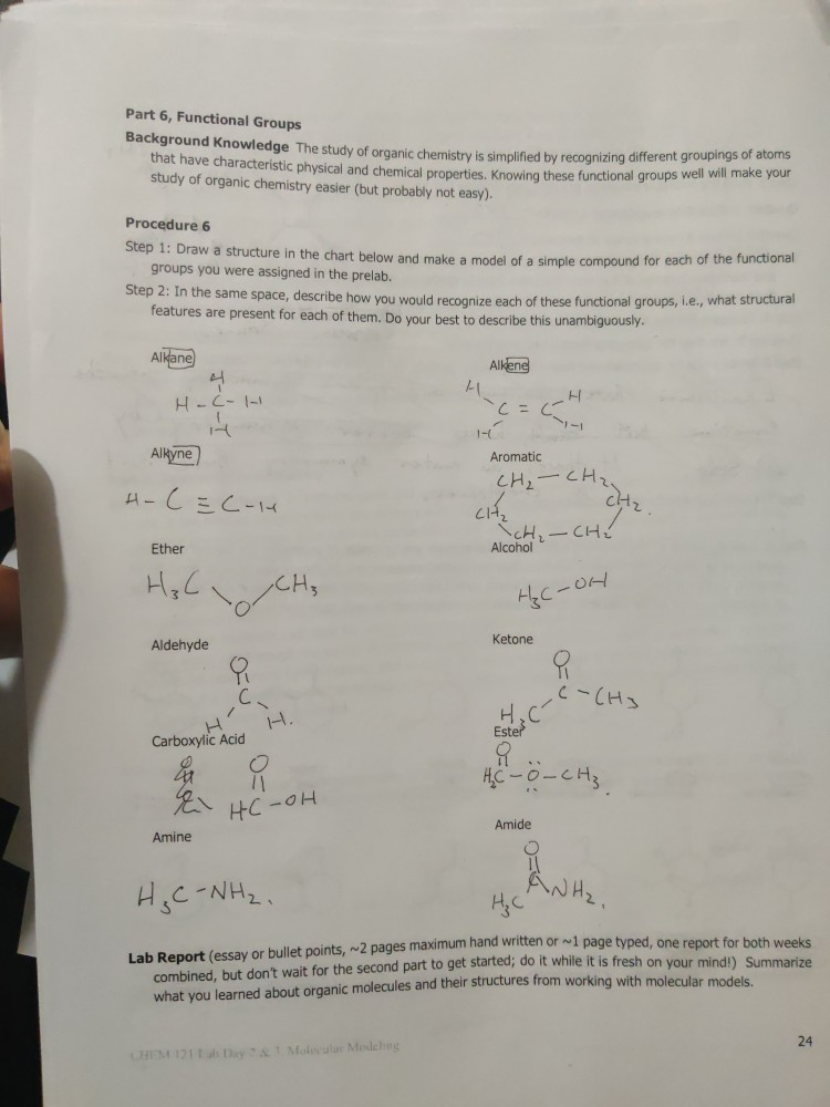 Chem 121 Lab Day3&4 , Molecular Modeling Lab Repor...