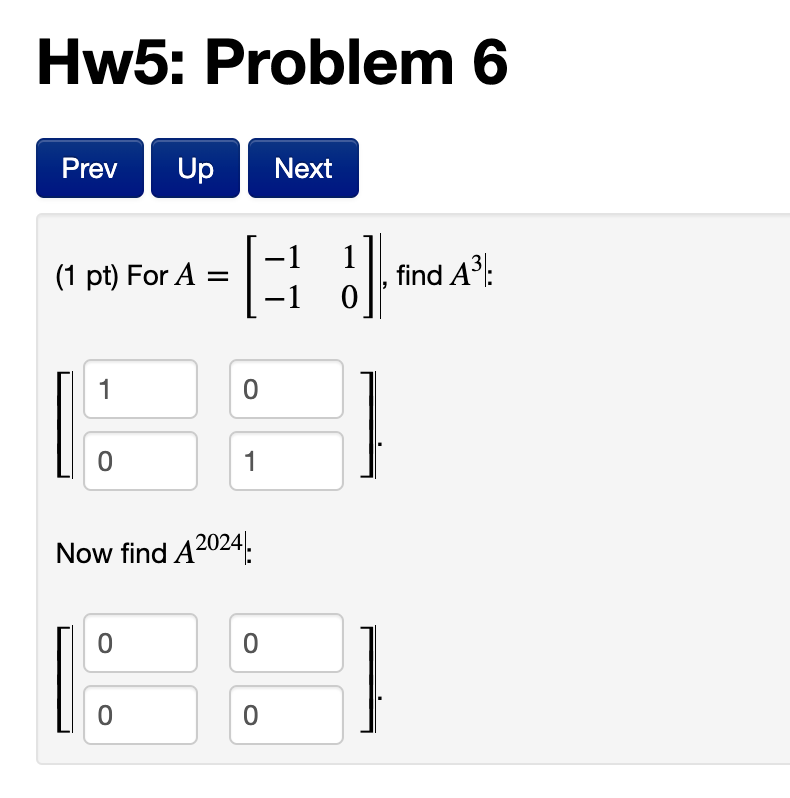 Solved 1 Pt For A 1 110 Now Find A2024 Chegg Com   PhpyzPF4z