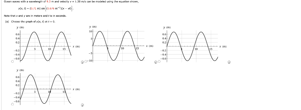 Solved Ocean waves with a wavelength of 9.3 m and velocity | Chegg.com