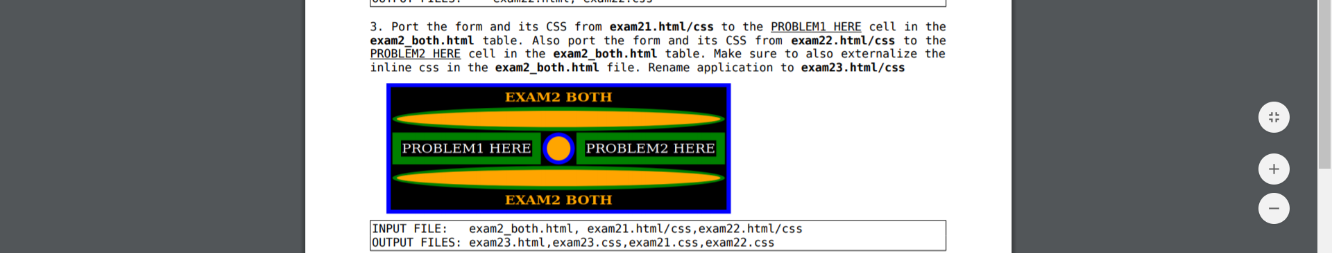 Solved 3. Port the form and its CSS from exam21.html/css to | Chegg.com