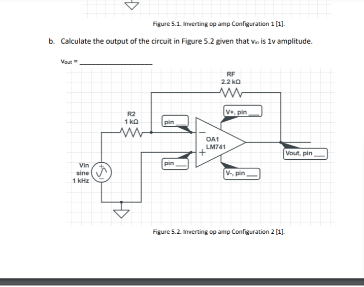 Solved 1. Write the output equation for an inverting | Chegg.com