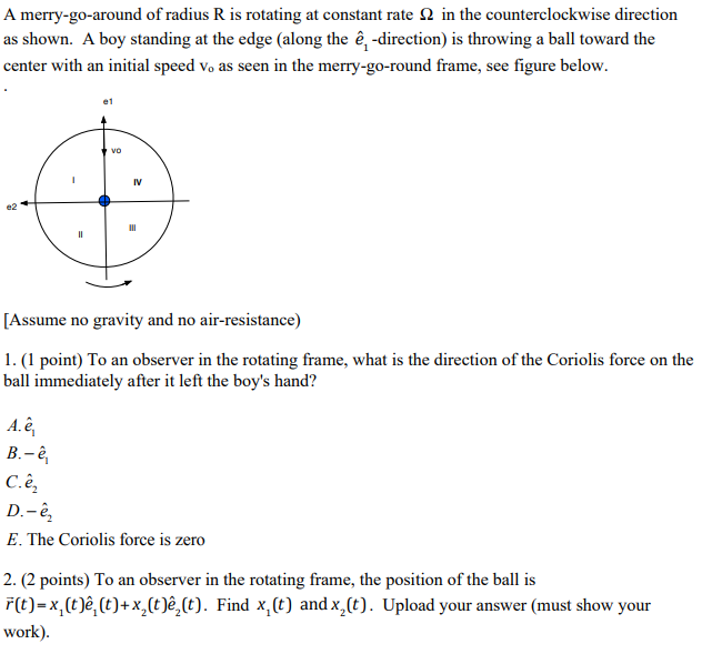 Solved A Merry Go Around Of Radius R Is Rotating At Const Chegg Com