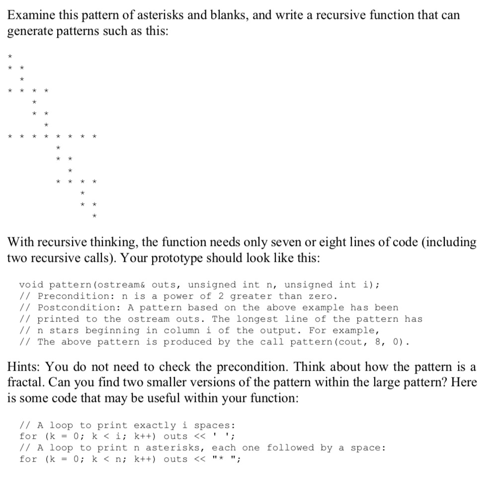 The goal of this assignment is to reinforce recursive | Chegg.com