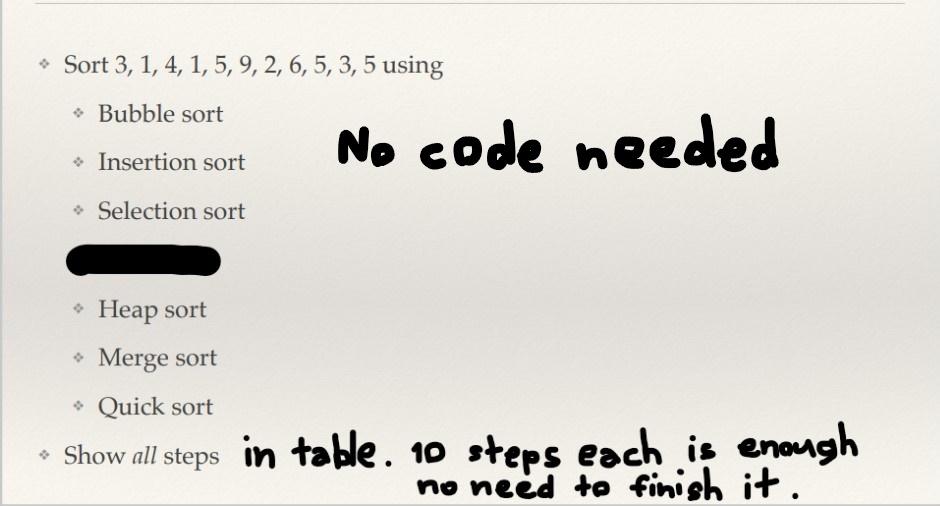 Solved • Sort 3, 1, 4, 1,5,9, 2, 6,5, 3, 5 using Bubble sort | Chegg.com