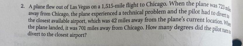 Solved 2. A plane flew out of Las Vegas on a 1 515 mile Chegg