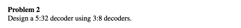 Solved 3 Design A 5 32 Decoder Using 3 8 Decoders Chegg Solved 3 Design A 5 32 Decoder Using 3 8 Decoders Chegg
