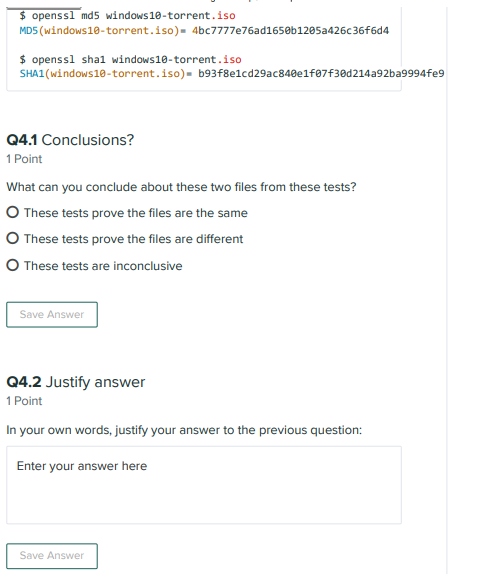 Solved Q4 Fingerprinting With Hashes 2 Points Suppose I Gave.