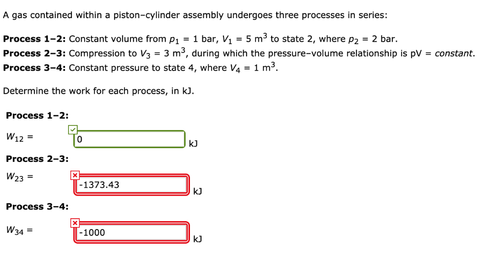 Solved A Gas Contained Within A Piston-cylinder Assembly | Chegg.com