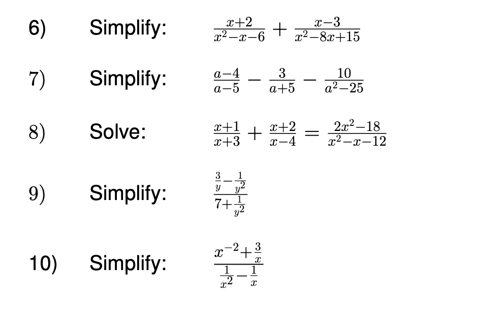 Solved 6 Simplify X 2 X2 X 6 X 3 X2 15 Simplify A Chegg Com