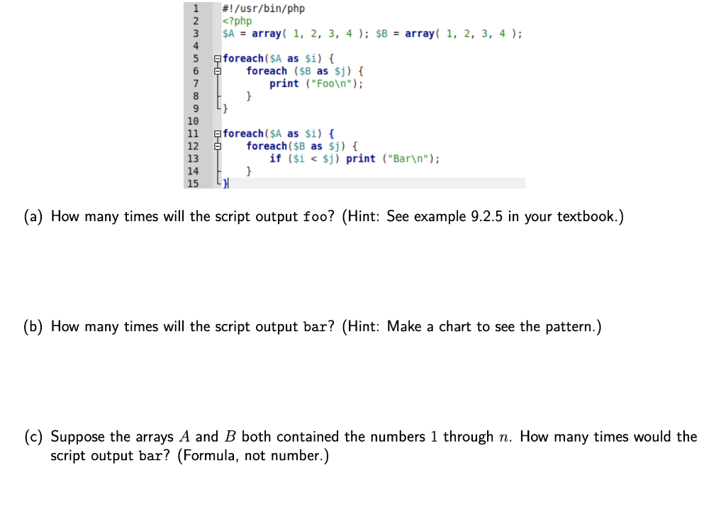 Solved #!/usr/bin/php | Chegg.com