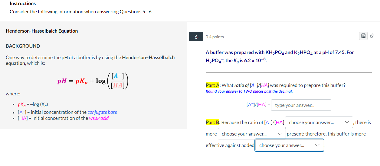 Solved The Answer Choices For Part B In Order: 1. Less Than | Chegg.com