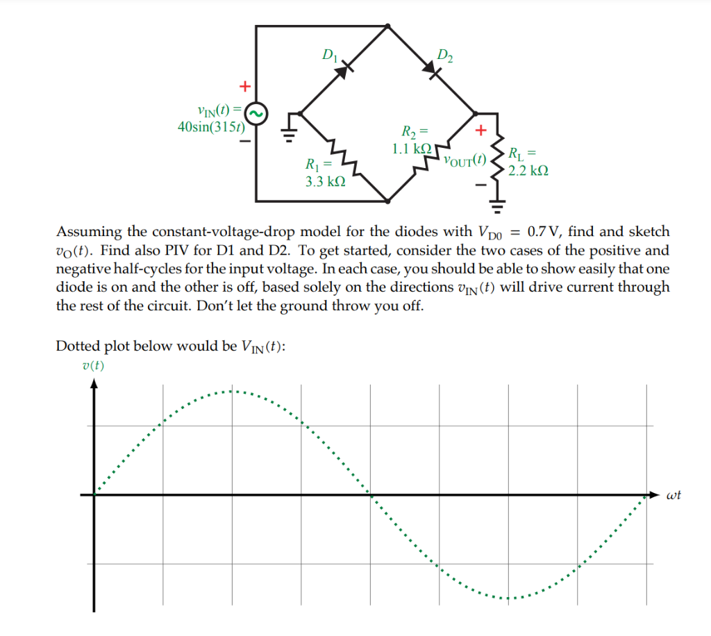 Solved Assuming the constant-voltage-drop model for the | Chegg.com