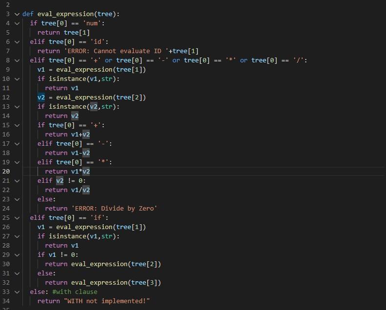 Solved I have this Implementation in PLY to evaluate | Chegg.com