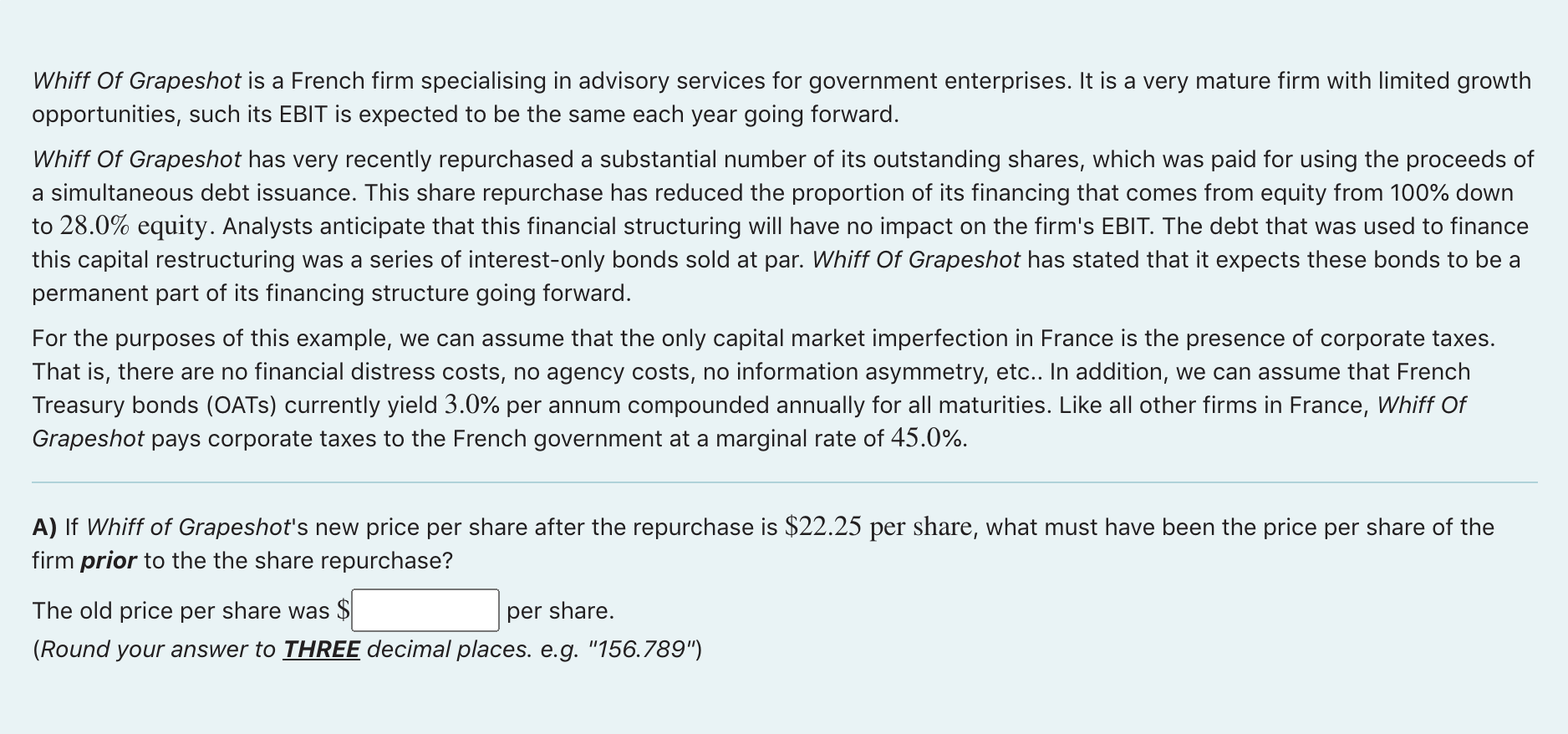 Solved Whiff Of Grapeshot is a French firm specialising in