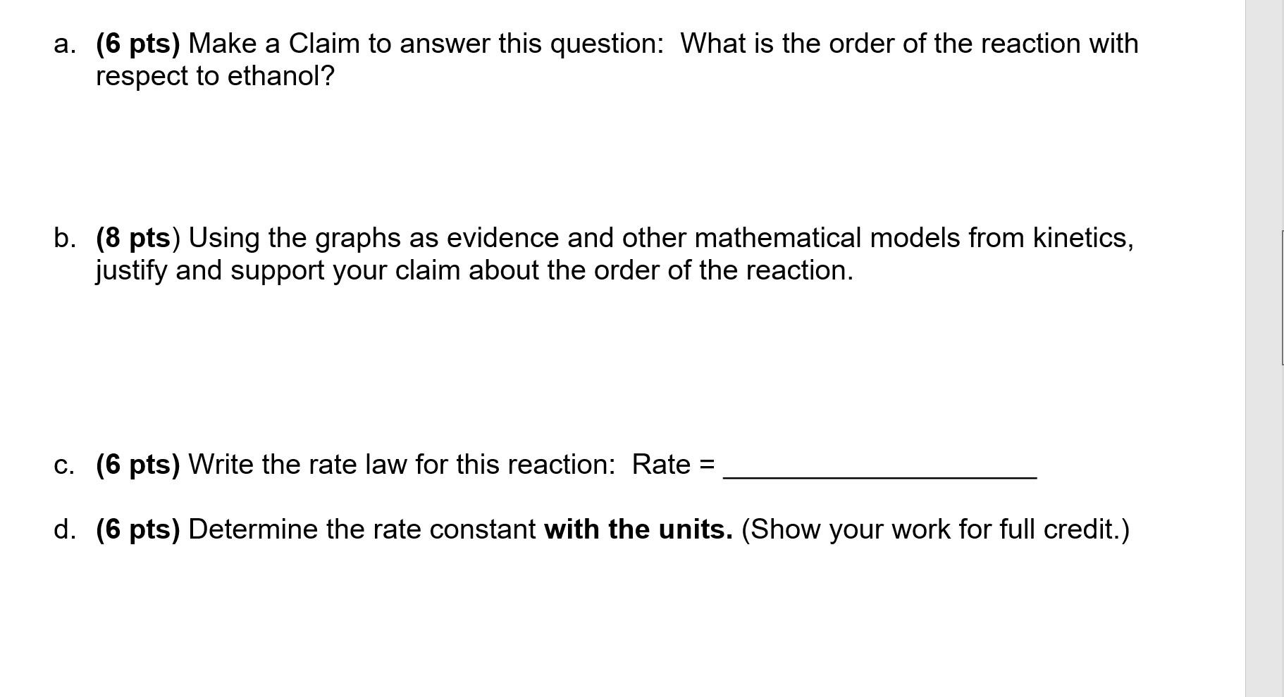 Solved Ethanol, CH3CH2OH can at high temperatures