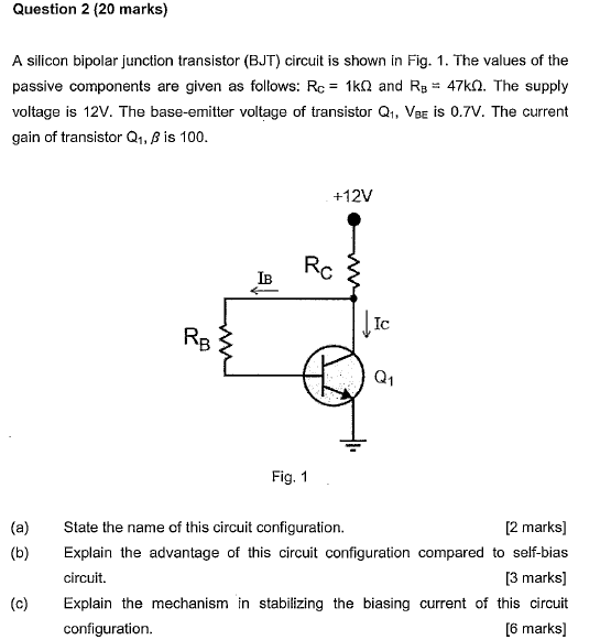 Solved Question 2 (20 marks) A silicon bipolar junction