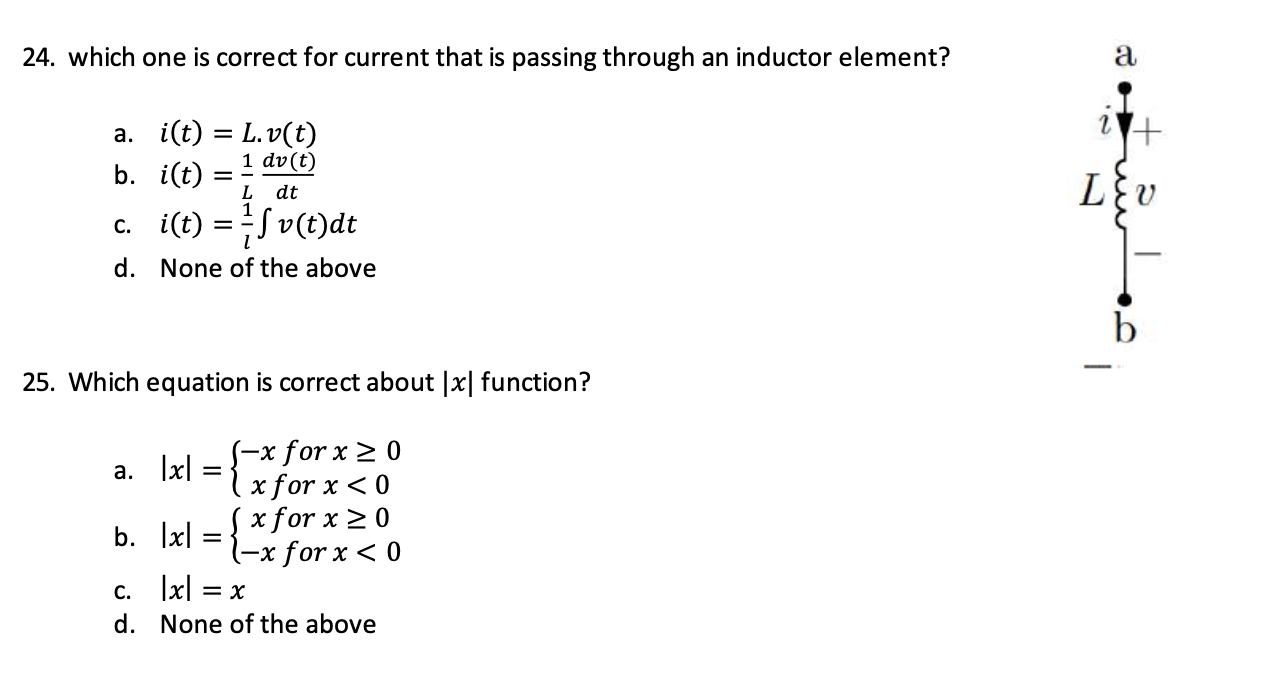 Solved which one is correct for current that is passing | Chegg.com